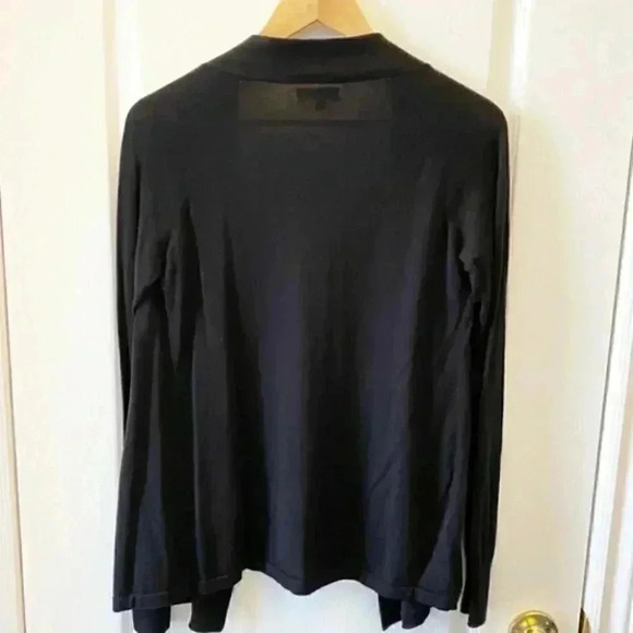 Express Cardigan Draped Open Front Lightweight Cotton Sweater Black Size Small - Picture 13 of 15